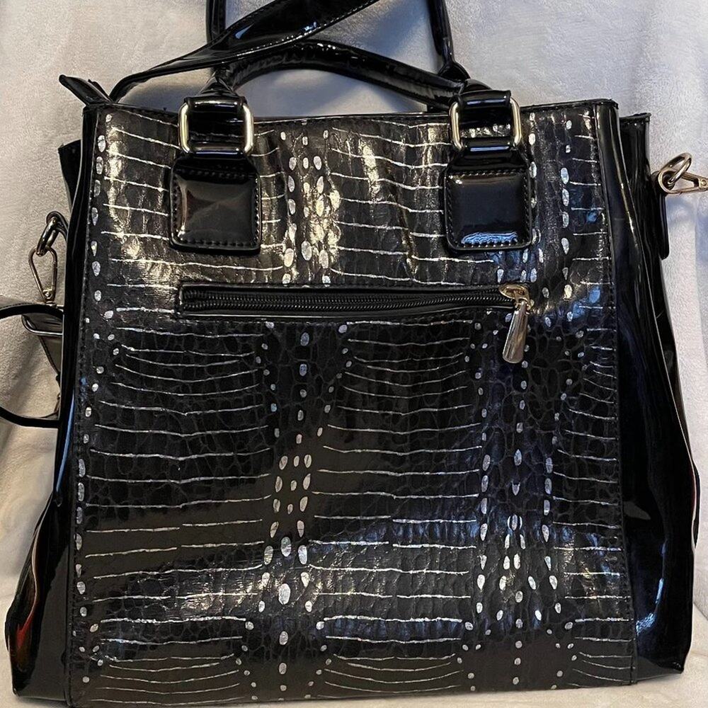 Black Faux Leather Purse